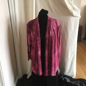 Vikki Vi, Pink Patterned Duster, 3X, Brand New